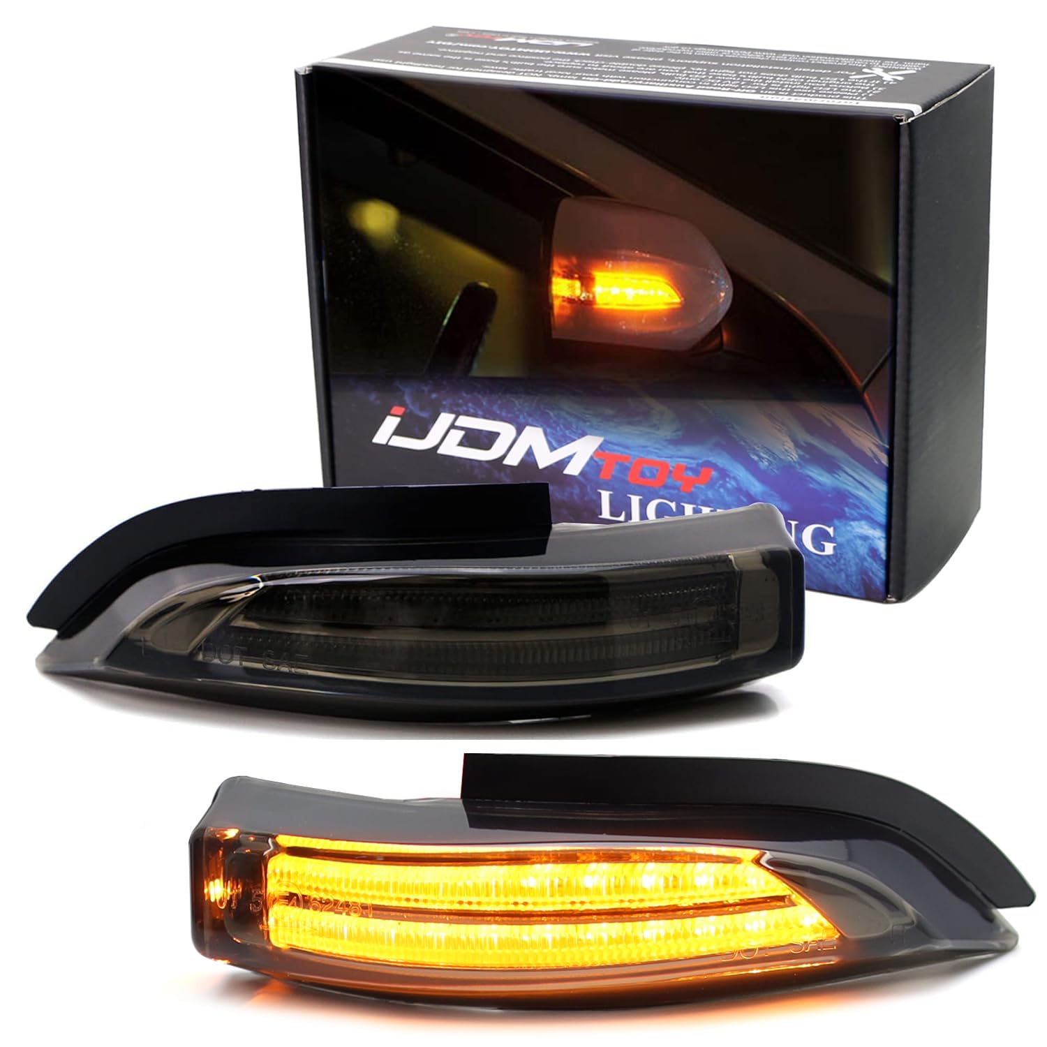 Amazon.com: iJDMTOY JDM Smoked Lens Amber Sequential Flash LED